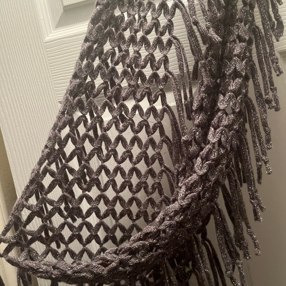 Shimmery grey infinity scarf one size